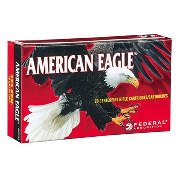 Picture of  Federal Ae223t75 American Eagle Rifle 223Rem 75Gr Total Metal Jacket 20 Per Box/25 Case 604544625615