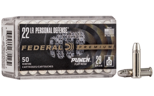 Picture of  Federal Pd22l1 Premium Personal Defense Punch 22Lr 29Gr Flat Nose 50 Per Box/100 Case