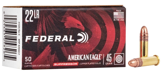 Picture of Federal 22Lr Suppressor 45Gr Copper Plated 500Rd AE22SUP1 029465158262