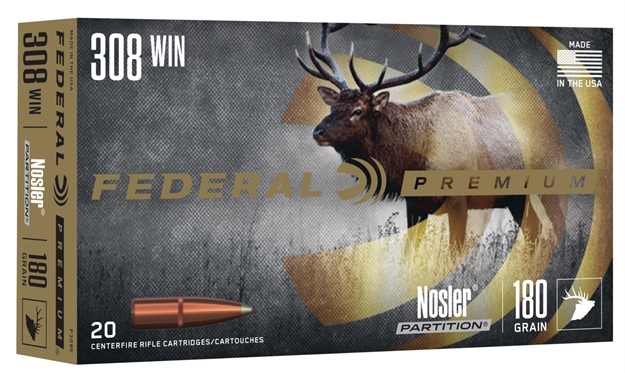 Picture of Federal Premium Vital-Shok Rifle Ammo 308 Win, Np, 180 Grains, 2570 Fps, 20, Boxed 029465088507 -