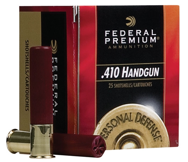 Picture of Federal Personal Defense Shotgun Ammo 410 Ga, 2-1/2 In, 000B, 4 Pellets, 850 Fps, 20 Rounds, Boxed PD412JGE 000 029465027117