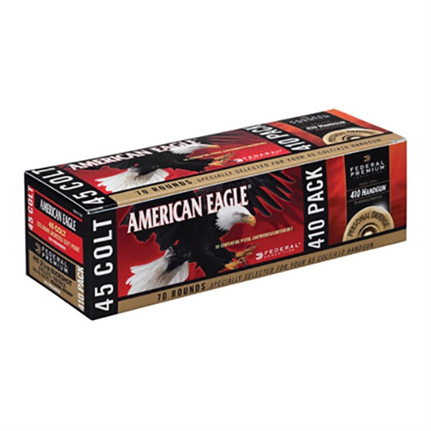 Picture of Federal Practice + Defend Pistol Ammo, 45 Lc, Jsp, 225 Gr, 850 Fps, 70 Rnd, Boxed