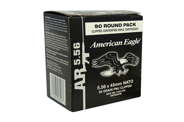 Picture of Federal 5.56 55 GR Fmj 90Rd Clipped