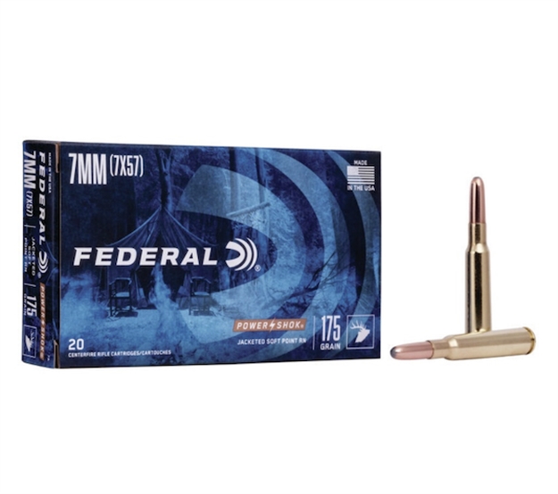 Picture of Federal Power-Shok Rifle Ammo 7Mm Msr, SP Rn, 175 Grains, 2390 Fps, 20, Boxed 029465084400