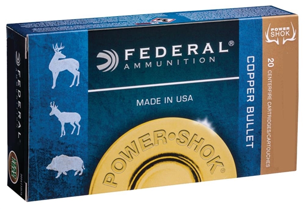 Picture of  Federal A300w180lfa Power-Shok Copper 300Winmag 180Gr Copper Hollow Point 20 Per Box/10 Case 604544624052