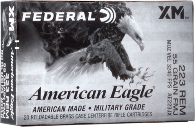 Picture of Federal AE Tactical 223Rem 55Gr Fmj-Bt 20Rd 25Bx/Cs< AE223JX