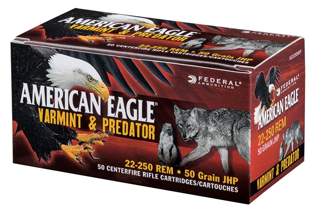 Picture of  Federal Ae22350vp American Eagle Varmint & Predator 223Rem 50Gr Jacketed Hollow Point 50 Per Box/5 Case