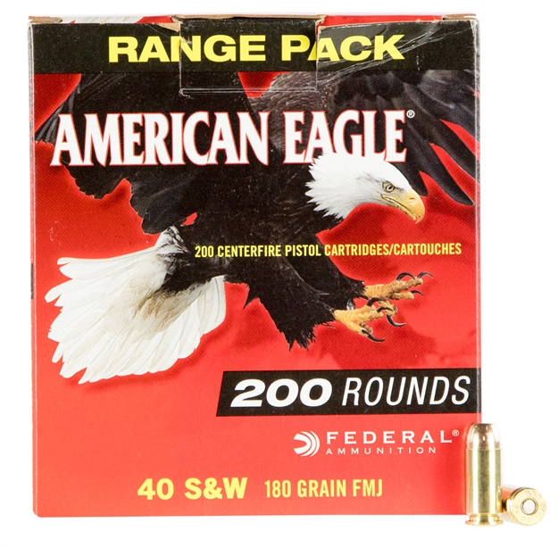 Picture of Federal Ae40r1200 American Eagle 40 Smith & Wesson (S&W) 180 GR Full Metal Jacket 200 Bx/ 5 CS