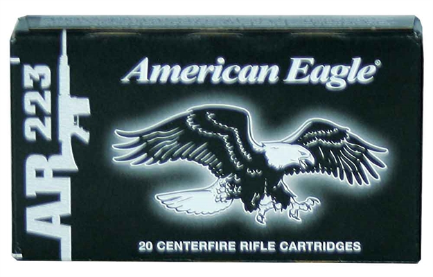 Picture of Federal American Eagle 223Rem 55Gr Fmj BT 20/25 029465062330