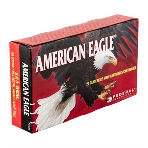 Picture of Federal American Eagle 223Rem 55Gr Fmj BT 20/25 Ae223k