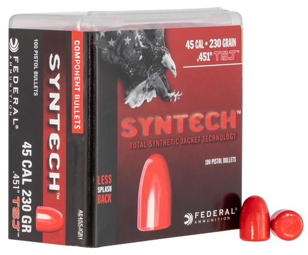 Picture of Federal American Eagle Bullets 230 Grain Syntech Total Synthetic Jacket CB 100  Box