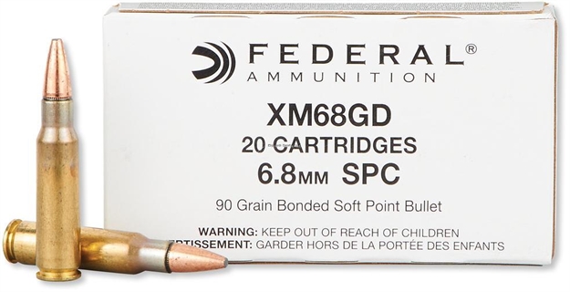 Picture of Federal American Eagle Rifle Ammo, 6.8Mm Spc 90Gr Bonded SP 500Rnd