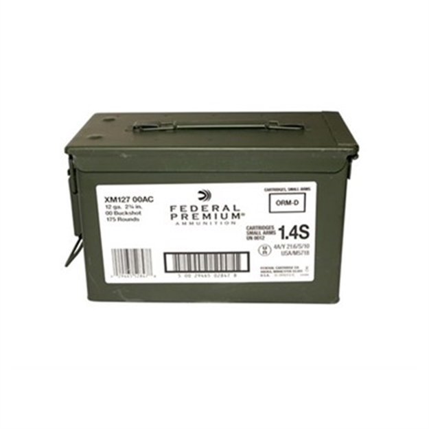 Picture of Federal Ammo 12 GA 2-3/4'' #00 Buckshot 175 Rds W/ Ammo Can