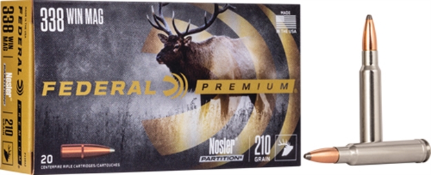 Picture of Federal Ammo .338 Win Mag 210Gr. Nosler Partition 20-Pk.