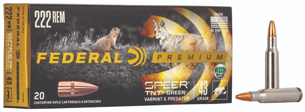 Picture of Federal Ammo Premium .222 Rem. 43Gr. Tnt Green 20-Pack