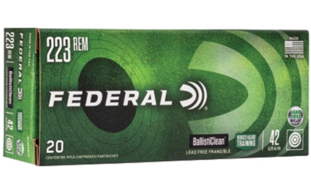 Picture of  Federal Bc223nt5 Ballisticlean Reduced Hazard Training 223Rem 42Gr Lead Free Frangible 20 Per Box/25 Case 029465094218