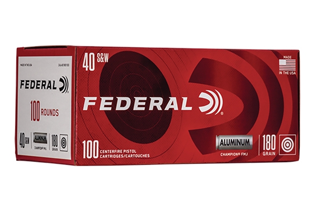 Picture of Federal Cal40180100 Champion Training 40 S&W 180 GR Full Metal Jacket (Fmj) 100 Bx/ 10 CS