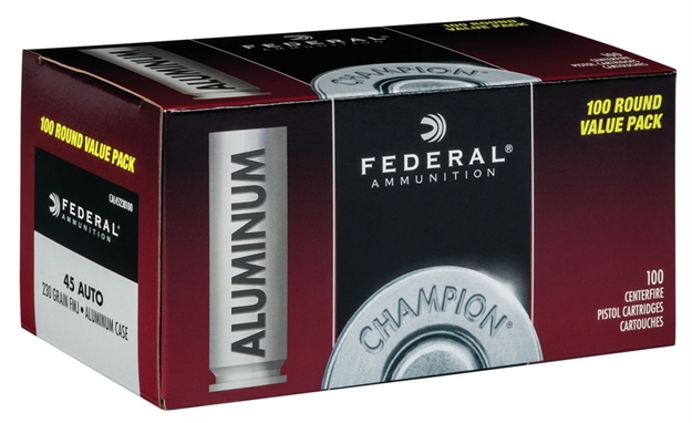 Picture of Federal Cal45230100 Champion Training 45 Acp 230 GR Full Metal Jacket (Fmj) 100 Bx/ 10 CS