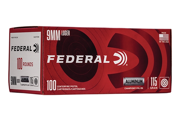 Picture of Federal Cal9115100 Champion Value Pack 
9Mm Luger 115 GR Full Metal Jacket 100 Bx/ 10 CS