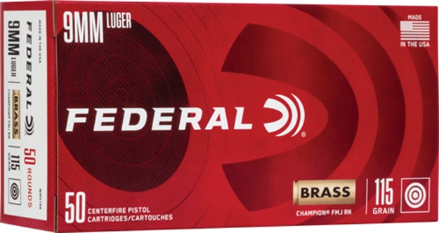 Picture of Federal 9Mm Luger 115Gr Fmj 50Rd 20Bx/Cs WM5199 029465060879