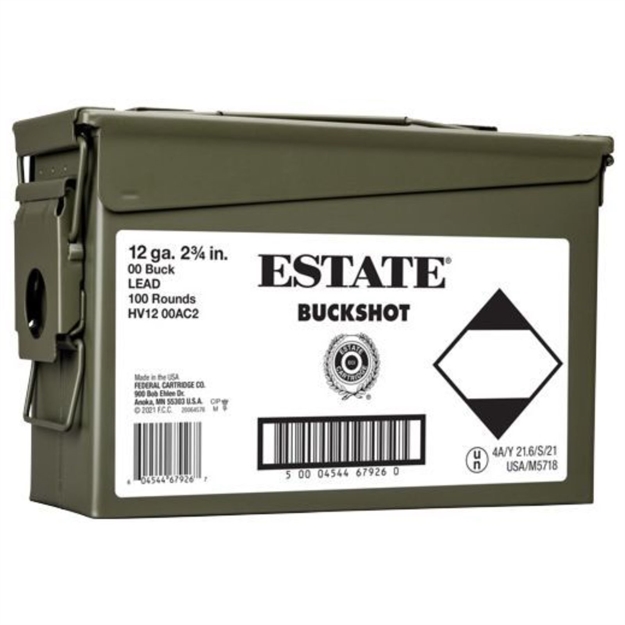 Picture of Federal Estate Buckshot 12Ga 2.75 IN 9 Pellet 00 Buck 100Ct