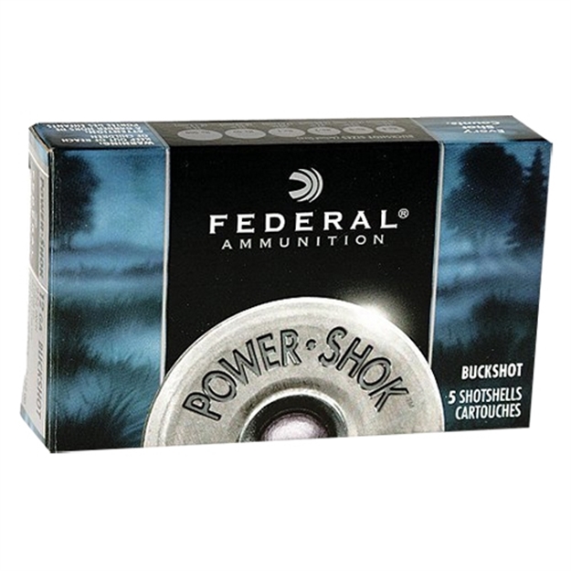 Picture of Federal Power-Shok Shotgun Ammo 12 Ga, 3 In, 00B, 15 Pellets, 1210 Fps, 5 Rounds, Boxed F131 00 029465009649