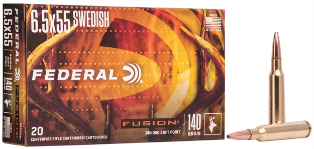 Picture of Fusion Rifle Ammo 6.5X55 Swe, 140 Grains, 2530 Fps, 20, Boxed F6555FS1 029465060688
