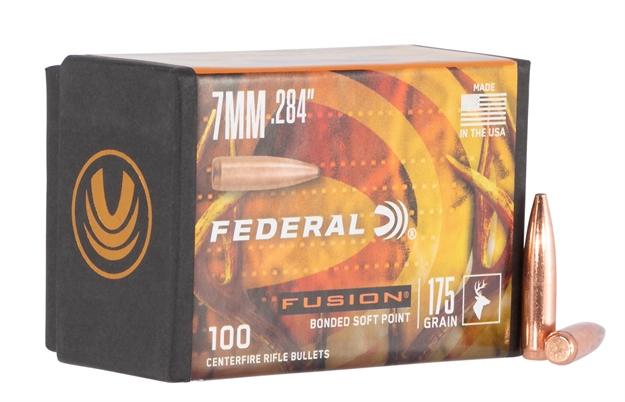 Picture of Federal Fb284f4 Fusion Component  7Mm .284 175 GR Fusion Soft Point 100 Box