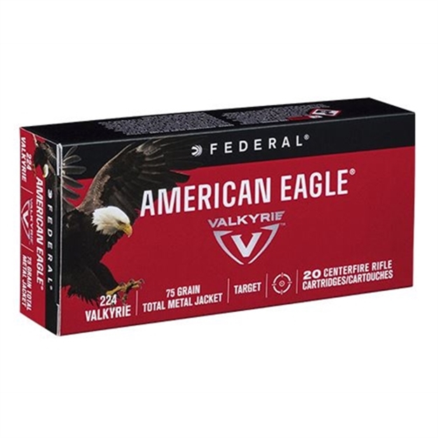 Picture of  Federal Ae224vlk1 American Eagle Rifle 224Valkyrie 75Gr Full Metal Jacket 20 Per Box/10 Case