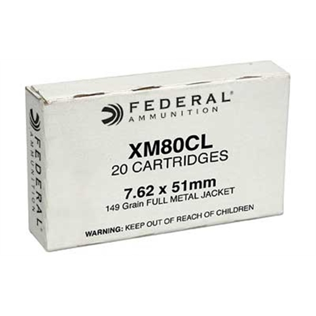 Picture of Federal Fed Xm80c 7.62X51 149Gr Fmj 500Cs LC
