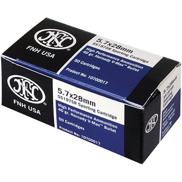 Picture of Federal V-Max Rifle Ammo 5.7X28mm, 40 Grains, 2034 Fps, 50, Boxed SS197SR 818513003612