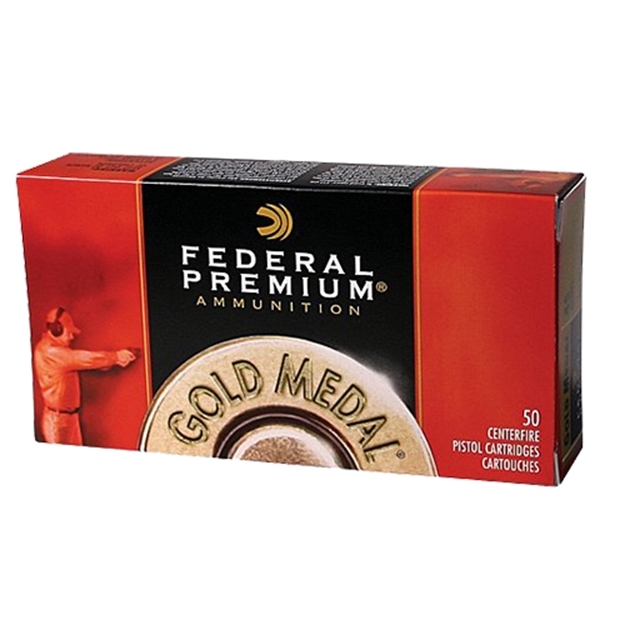 Picture of  Federal Gm45b Premium Gold Medal 45Acp 185Gr Full Metal Jacket Semi Wadcutter 50 Per Box/20 Case 029465089375