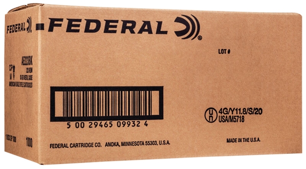 Picture of  Federal Xm193bkx American Eagle  5.56X45mm Nato 55 Gr, Full Metal Jacket Boat-Tail (Fmjbt), 1000 Per Box/ 1 CS