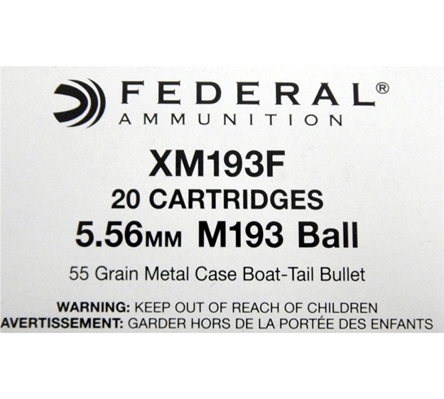 Picture of Federal Lake City 5.56 55Gr Fmj BT 20/25