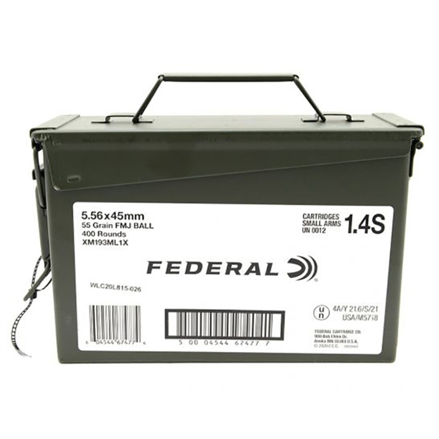 Picture of Federal Lake City 5.56 55Gr Fmj BT Can     400Rd