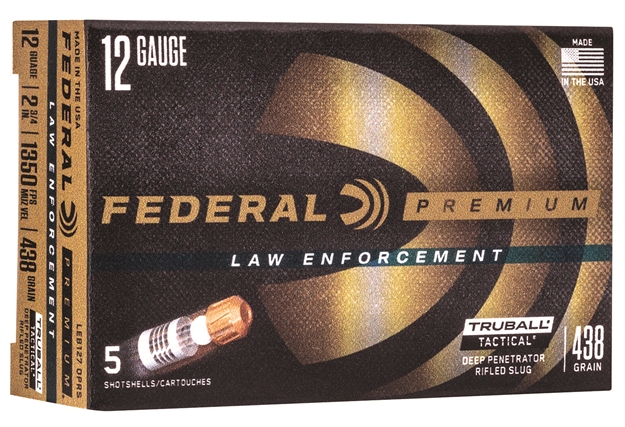 Picture of Federal Leb127dprs Tactical Truball Deep Penetrator Rifle Slug 12 Gauge 2.75" 1 OZ Rifled Slug Shot 5 Bx/ 50 CS