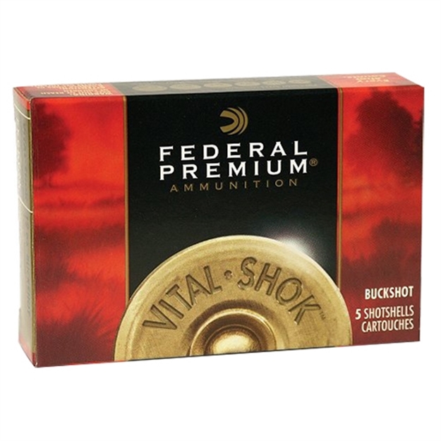 Picture of Federal P1564b Vital-Shok 12 Gauge 2.75" Buckshot 34 Pellets 4 Buck 5 Bx/ 50 CS