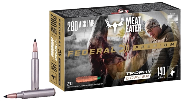 Picture of  Federal P280a1tc1 Premium  280Ackley Improved 140Gr Trophy Copper 20 Per Box/10 Case