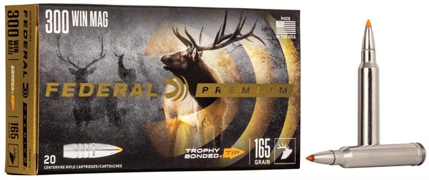 Picture of Federal Premium Vital-Shok Rifle Ammo 300 Win Mag, Trophy Bonded Tip, 165 Grains, 3050 Fps, 20, Boxed 029465060268