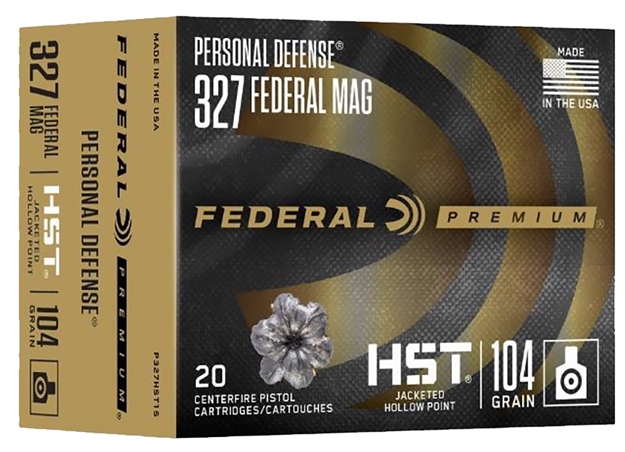 Picture of  Federal P327hst1s Premium Personal Defense 327Federalmag 104Gr Jacketed Hollow Point 20 Per Box/10 Case