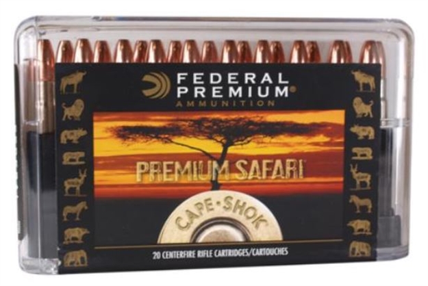 Picture of Federal P416wh Premium Safari Cape-Shok 416 Rigby 400 GR Woodleigh Hydro Solid (Whcs) 20 Per Box/ 10 CS 029465064198