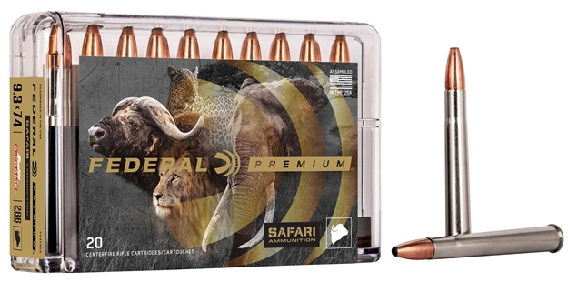 Picture of Federal P9374sa Premium Safari Cape-Shok 9.3Mmx74r 286 GR Swift A Frame 20 Per Box 10 CS 029465061494