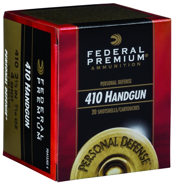 Picture of Federal Premium Handgun Shotshell, 410 GA 2-1/2", 7/16Oz #4 Personal Defense Pellets, Box OF 20 PD412JGE 4