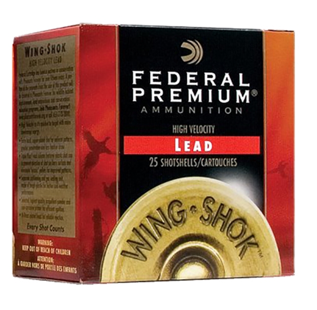 Picture of Federal Wing-Shok Pheasants Forever High-Velocity Shotshell 20 Ga, 2-3/4 In, No. 6, 1 Oz, 3.34 Dr, 1350 Fps, 25 Rnd Per Box PF204 6