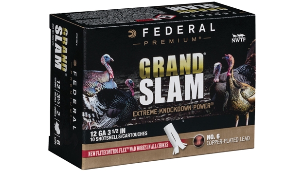 Picture of Federal Grandslam Turkey Shotshell W/ Flight Control Flex Wad 12 GA 3 1/2" Max. 2Oz 6 10 Rnd Per Box PFCX139F 6