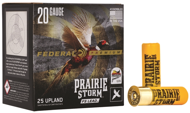 Picture of Fed Prairie Storm Upland FS Lead Shotshell 20 Ga, 3", 3 Dram Equiv, 1-1/4 Oz, #6 FS Lead, 25 Rnd PFX204FS6