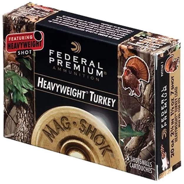 Picture of Federal Mag-Shok Heavyweight Turkey Shotshell 20 Ga, 2-3/4 In, No. 7, 1-1/8 Oz, 2.37 Dr, 1100 Fps