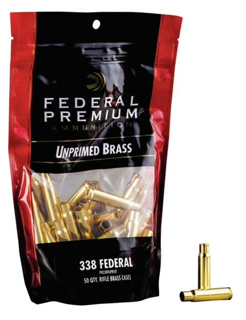 Picture of Federal Pr3338fupb50 Gold Medal  338 Federal Rifle Brass 50 Per Bag