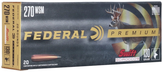 Picture of Federal Prem  270 Wsm 130Gr Swift Scirocco  20Rd