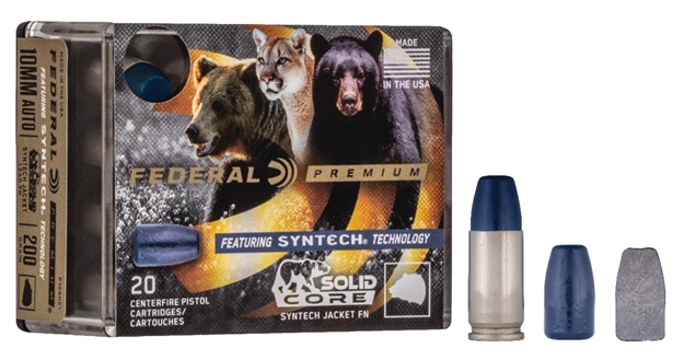 Picture of  Federal P9shc1 Premium  9Mmluger+P 147Gr Solid Core Synthetic Flat Nose 20 Per Box/10 Case 604544658132